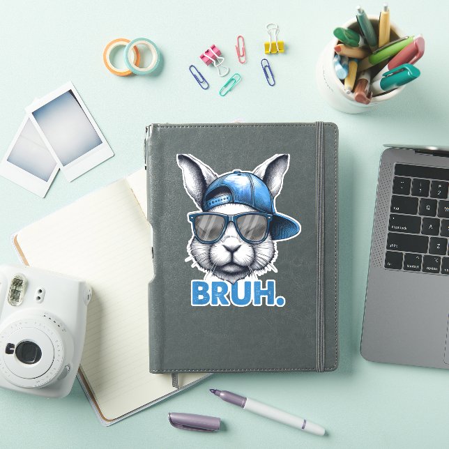 Bunny Face Bruh Meme Funny Saying Bro Greeting Eas (iPad Cover)