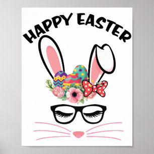 Bunny Face HAPPY EASTER Love Bunnies Poster