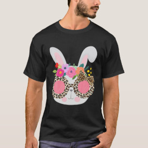 Bunny Face Leopart Print Easter Basket Stuffer For T-Shirt