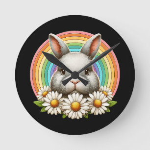Bunny Face Round Clock