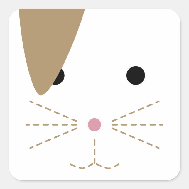 Bunny Face Sticker (Front)