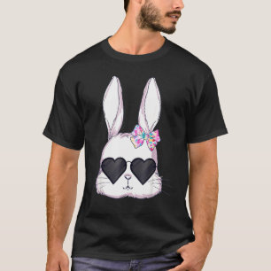 Bunny Face Sunglasses Easter Day For Boys Men Kids T-Shirt