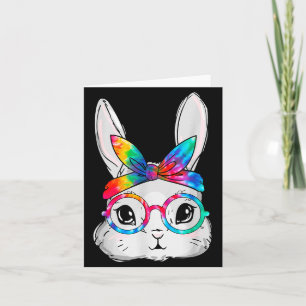 Bunny Face Sunglasses Tie Dye Glasses Headband Eas Card