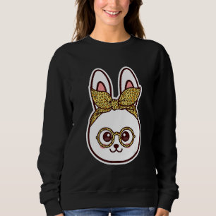 Bunny Face Sunglasses Tie Dye Glasses Headband Eas Sweatshirt