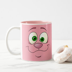 Bunny Face, w/ quote Two-Tone Coffee Mug