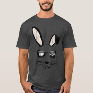 Bunny Face With Sunglasses Boys Men Kids Easter Da T-Shirt