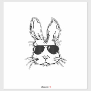 Bunny Face With Sunglasses Easter Day for Boys Men