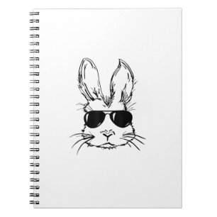 Bunny Face With Sunglasses Easter Day for Boys Men Notebook