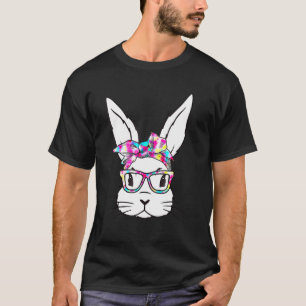 Bunny Face With Sunglasses Easter Day For Boys Men T-Shirt