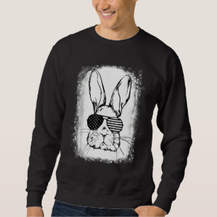 Bunny Face With Sunglasses For Boys Men Kids Easte Sweatshirt