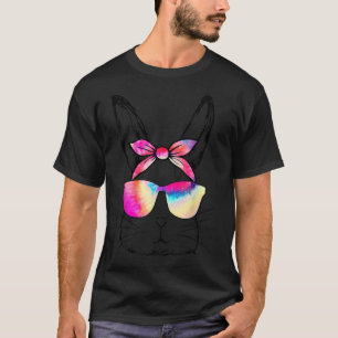 Bunny Face With Sunglasses For Boys Men Kids Easte T-Shirt
