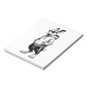 Bunny Face With Sunglasses Happy Easter Day Notepad