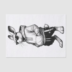 Bunny Face With Sunglasses Happy Easter Day Tissue Paper