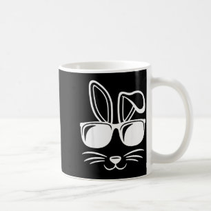 Bunny face with sunglasses men boys kids easter da coffee mug
