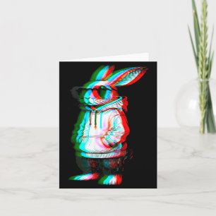 Bunny Face With Sungles Cap Easter Day For Boys Me Card