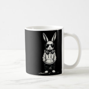 Bunny Face With Sungles Easter Day For Boys Men Mu Coffee Mug