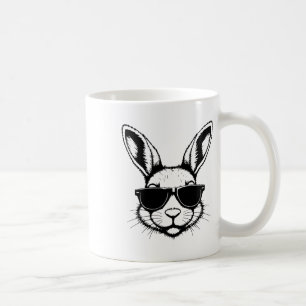Bunny Face With Sungles Easter Day For Boys Mens K Coffee Mug