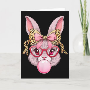 Bunny Face With Sungles For Boys Men Kids Easter D Card