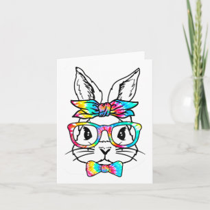 Bunny Face With Sungles For Boys Men Kids Easter D Card