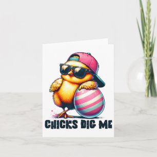 Bunny Face With Sungles For Boys Men Kids Easter D Card