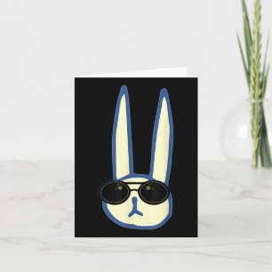 Bunny Face With Sungles For Boys Men Kids Easter D Card