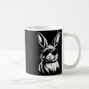 Bunny Face With Sungles For Boys Men Kids Easter D Coffee Mug