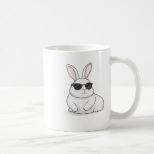 Bunny Face With Sungles For Boys Men Kids Easter D Coffee Mug