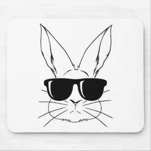 Bunny Face With Sungles For Boys Men Kids Easter D Mouse Pad