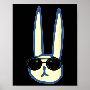 Bunny Face With Sungles For Boys Men Kids Easter D Poster