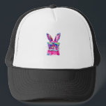 Bunny Face with Tie Dye Glasses Happy Easter Day M Trucker Hat<br><div class="desc">Bunny Face with Tie Dye Glasses Happy Easter Day Men Boy Kid T-Shirt</div>