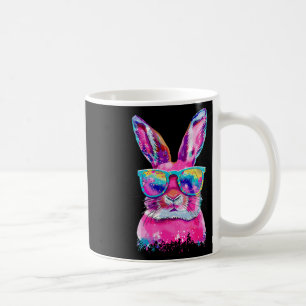 Bunny Face With Tie Dye Gles Happy Easter Day Men Coffee Mug