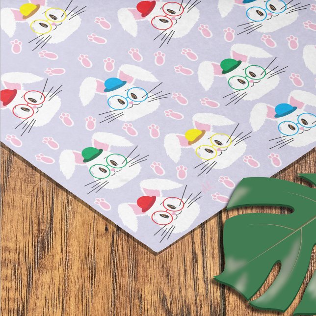 Bunny Faces and Paw Prints Easter Tissue Paper  (Creator Uploaded)