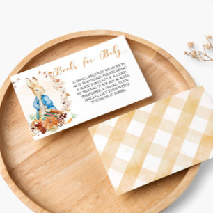 Bunny Fall Pumpkin Baby Boy - Books Enclosure Card