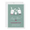 Bunny Family Couples Baby Shower Invitation Teal