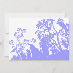 Bunny Family Silhouette Easter Invitation