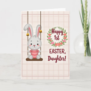 Bunny First Easter Daughter Card
