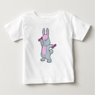 Bunny Fitness Dumbbell Baby T-Shirt