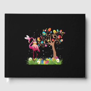 Bunny Flamingo Easter 2021 Cute Flamingo Lovers Guest Book