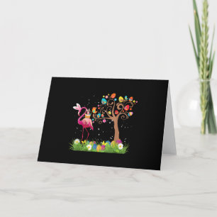 Bunny Flamingo Easter 2021 Cute Flamingo Lovers Holiday Card