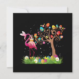 Bunny Flamingo Easter 2021 Cute Flamingo Lovers Invitation