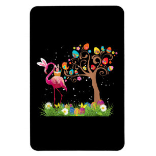 Bunny Flamingo Easter 2021 Cute Flamingo Lovers Magnet