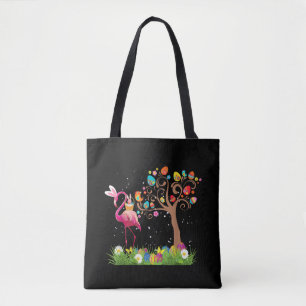 Bunny Flamingo Easter 2021 Cute Flamingo Lovers Tote Bag