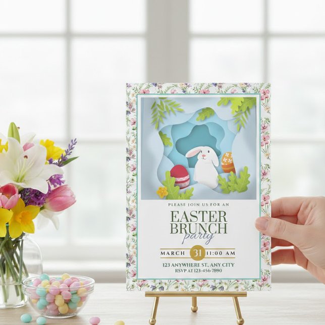 Bunny & Floral Easter Brunch I 3D Style Announcement (Creator Uploaded)