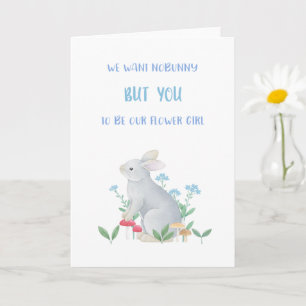 Bunny Flower Girl Proposal Card