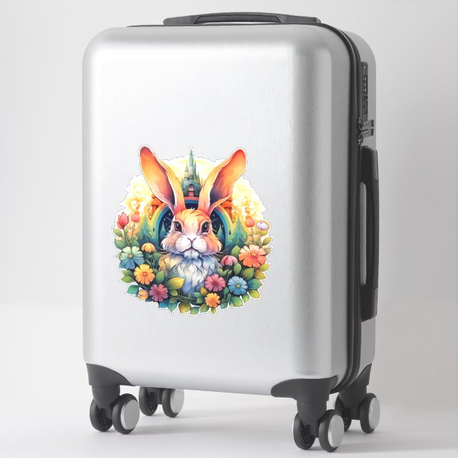 Bunny flowers mountains flowers 17 (Suitcase)