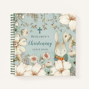 Bunny Foliage Christening Alternate Guest Book