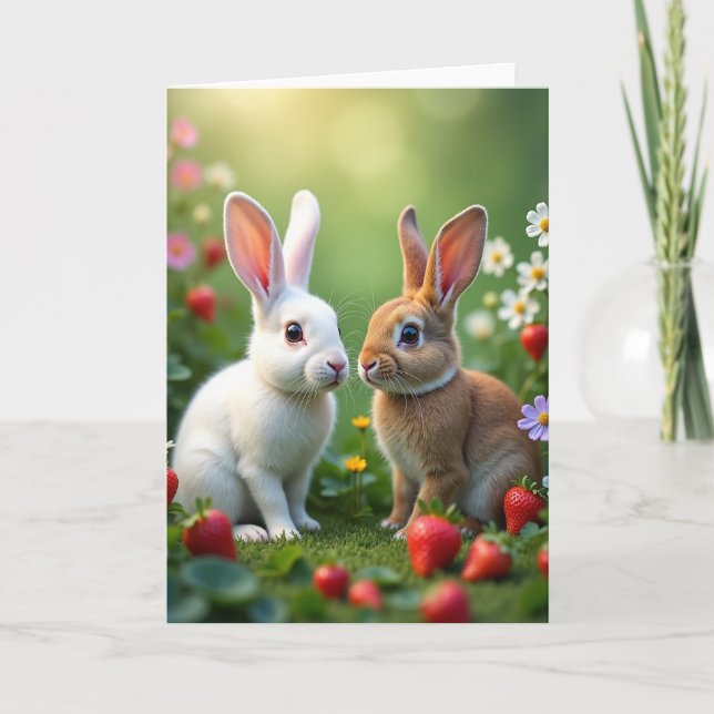 Bunny Friends Cute Encounter Card (Front)
