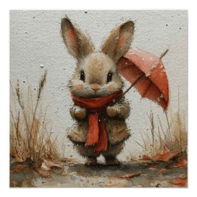 Bunny Frolics: A Bit of Whimsy Bunny Poster (Front)