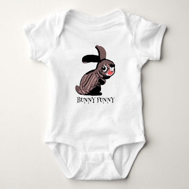 Bunny Funny Baby Bodysuit (Front)