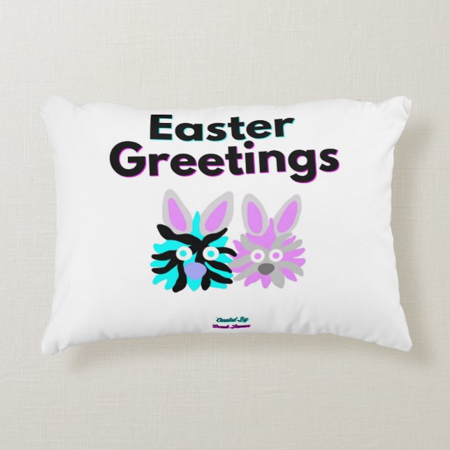 Bunny Fuzzies Accent Pillow (Front)